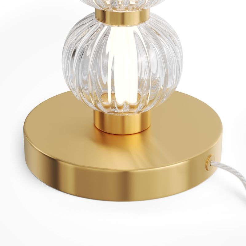 Maytoni-MOD555TL-L8G3K - Amulet - Gold LED Table Lamp with Ribbed Glasses