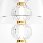 Amulet - Gold LED Table Lamp with Ribbed Glasses Amulet - Gold LED Table Lamp with Ribbed Glasses