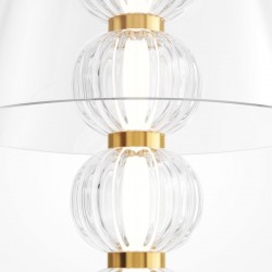 Amulet - Gold LED Table Lamp with Ribbed Glasses Amulet - Gold LED Table Lamp with Ribbed Glasses