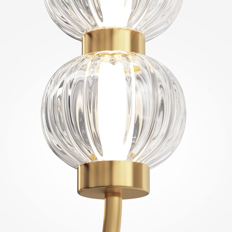 Maytoni-MOD555WL-L11G3K - Amulet - Gold LED Wall Lamp with Ribbed Glasses