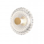 Amulet - Gold LED Wall Lamp with Ribbed Glass Amulet - Gold LED Wall Lamp with Ribbed Glass