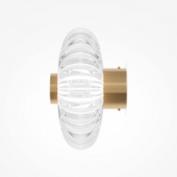 Amulet - Gold LED Wall Lamp with Ribbed Glass Amulet - Gold LED Wall Lamp with Ribbed Glass