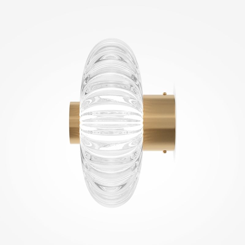 Maytoni-MOD555WL-L3G3K - Amulet - Gold LED Wall Lamp with Ribbed Glass