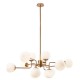 Maytoni-MOD221-PL-12-G - Erich - Matt Gold 12 Light Centre Fitting with White Glasses