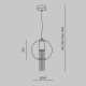 Maytoni-P095PL-01BZ - Flusso - Brass Pendant with Clear Glass & Chains Ø 20 cm