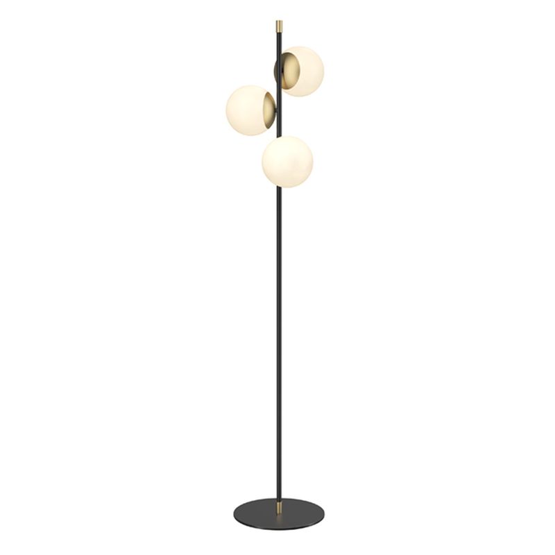 Maytoni-MOD048FL-03G - Nostalgia - White & Black and Gold 3 Light Floor Lamp