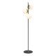 Maytoni-MOD048FL-03G - Nostalgia - Black & Gold 3 Light Floor Lamp with White Glass