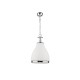 Ceiling Lights - Isla - Opal Glass with Chrome Single Hanging Pendant Prism-IS 1 B/C | 1569 - Isla - Opal Glass with Chrome Single Hanging Pendant