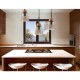 Ceiling Lights - Domino - Smoky Glass with Wood Single Hanging Pendant Prism-DM 1 DY | 1540 - Domino - Smoky Glass with Wood Single Hanging Pendant