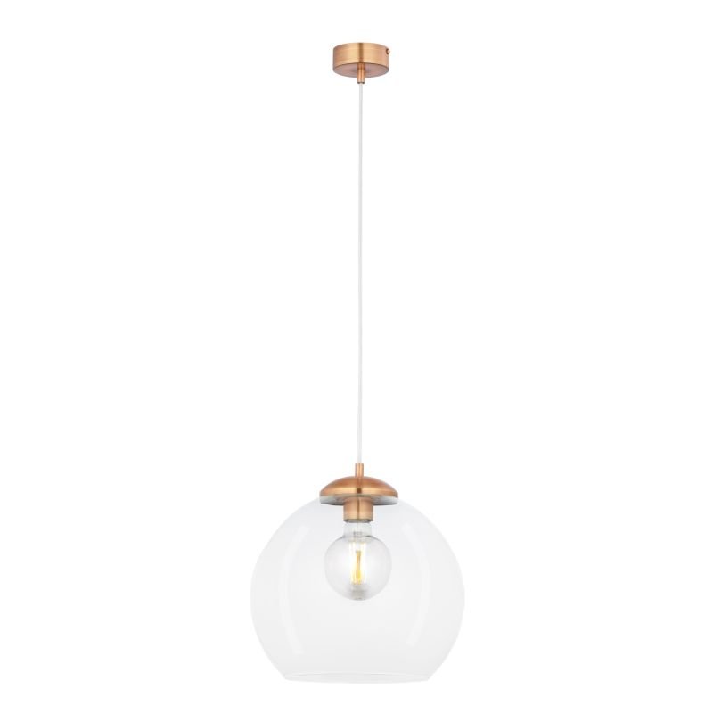 Ceiling Lights - Asti - Transparent Glass with Antique Copper Pendant Prism-AS1 MI TR | 1785 - Asti - Transparent Glass with Antique Copper Pendant