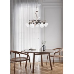 Traditio - Antique Rust 5 Light Centre Fitting with Alabaster Glass Traditio - Antique Rust 5 Light Centre Fitting with Alabaster Glass