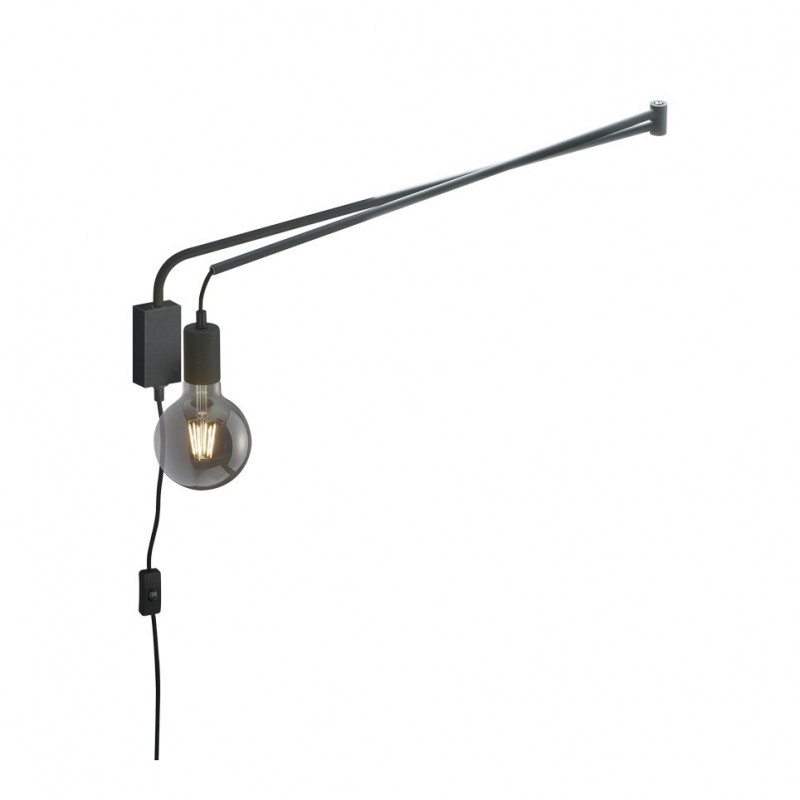 - Line - Matt Black Plug-in Wall Lamp Trio-200200132 - Line - Matt Black Plug-in Wall Lamp