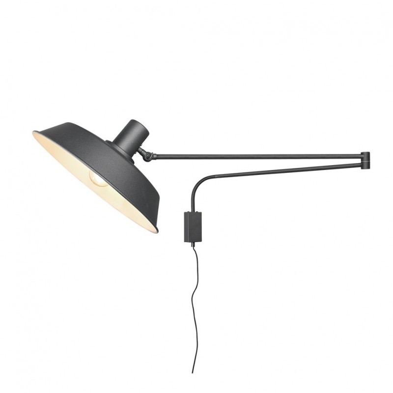 - Bolder - Matt Black Plug-in Wall Lamp Trio-200300132 - Bolder - Matt Black Plug-in Wall Lamp