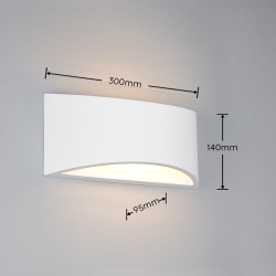 Wacadia - White Plaster Up & Down Wall Lamp