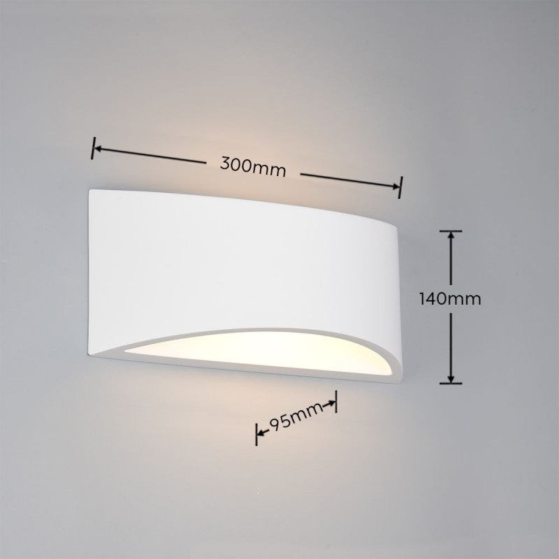 Trio-201101101 - Wacadia - White Plaster Up & Down Wall Lamp