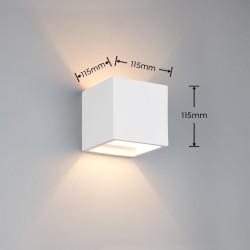 Dadi - White Gypsum Up & Down Wall Lamp