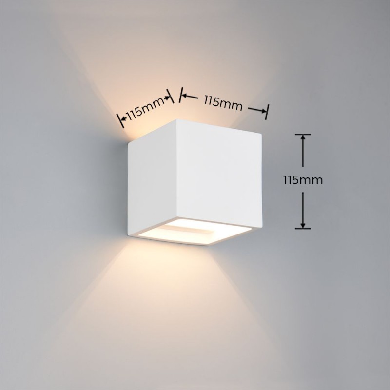 Trio-201102101 - Dadi - White Gypsum Up & Down Wall Lamp