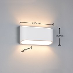 Sepanta - White Plaster Up & Down Wall Lamp