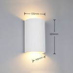 Raposa - White Plaster Up & Down Wall Lamp