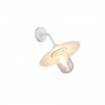 Brenta - Matt White Wall Lamp with Clear Diffuser