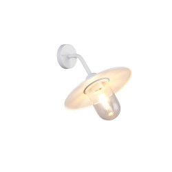 Brenta - Matt White Wall Lamp with Clear Diffuser