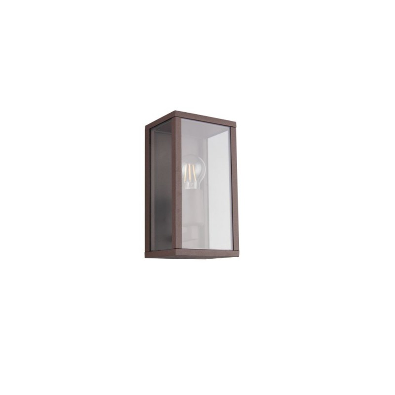 Trio-201860124 - Garonne - Rusty Wall Lamp with Clear Glass