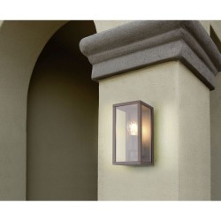 Garonne - Rusty Wall Lamp with Clear Glass