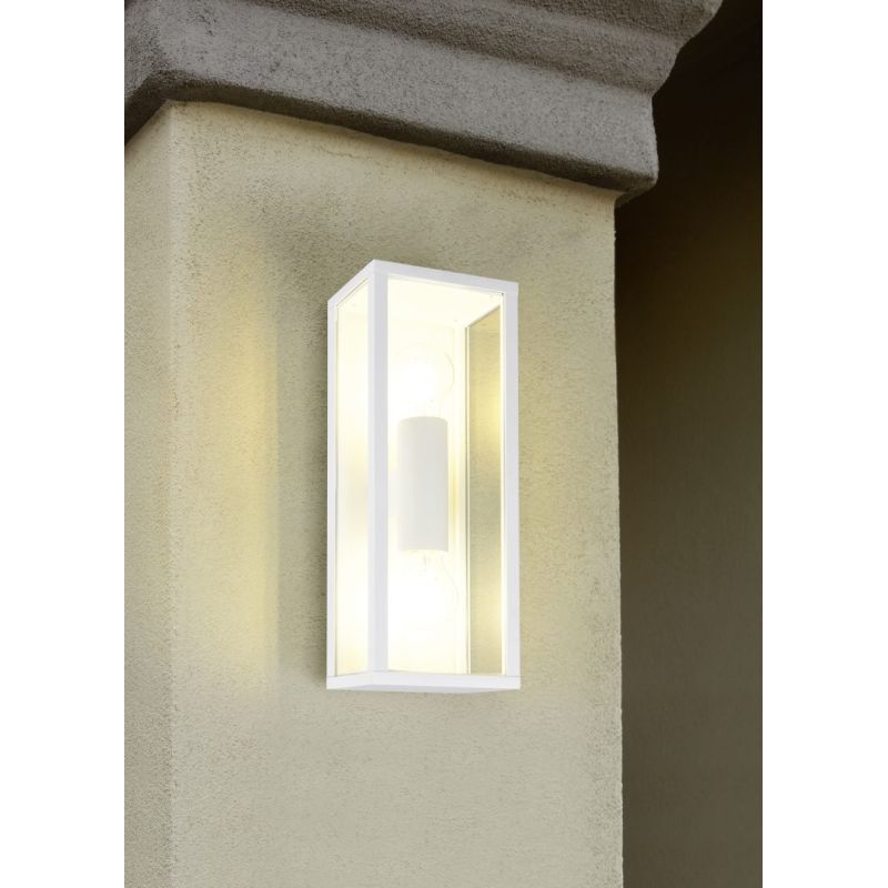Trio-201860131 - Garonne - Matt White Wall Lamp with Clear Glass