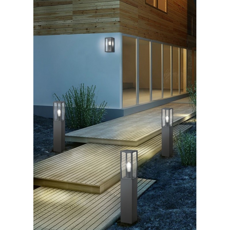 - Garonne - Anthracite Wall Lamp with Clear Glass Trio-201860142 - Garonne - Anthracite Wall Lamp with Clear Glass