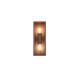 Trio-201860224 - Garonne - Rusty 2 Light Wall Lamp with Clear Glass