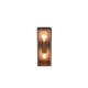 Trio-201860224 - Garonne - Rusty 2 Light Wall Lamp with Clear Glass