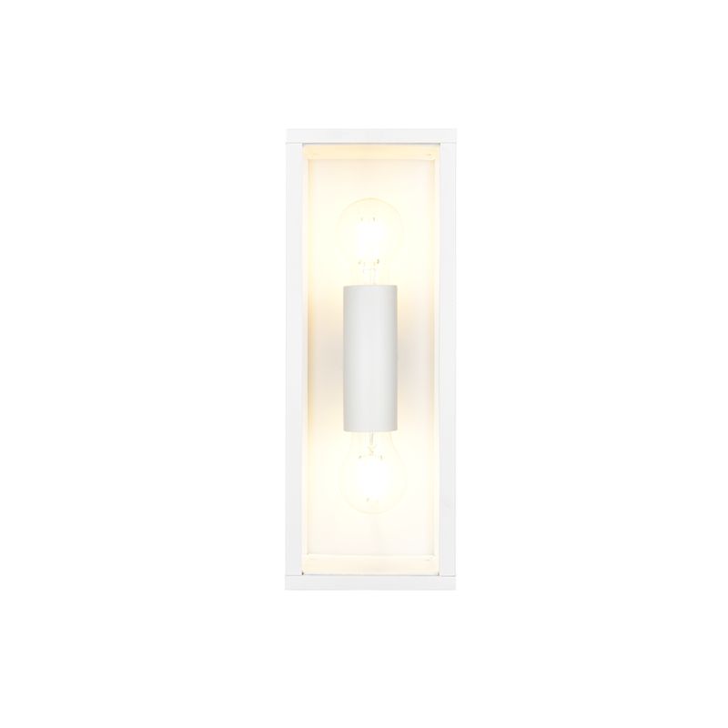 Trio-201860231 - Garonne - Matt White 2 Light Wall Lamp with Clear Glass