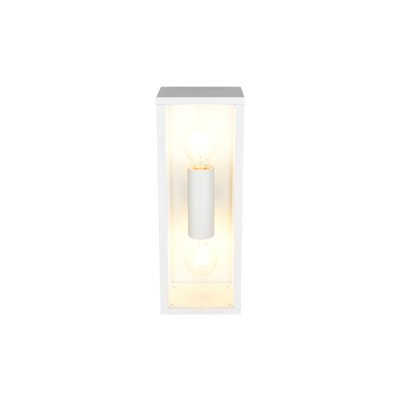 Trio-201860231 - Garonne - Matt White 2 Light Wall Lamp with Clear Glass