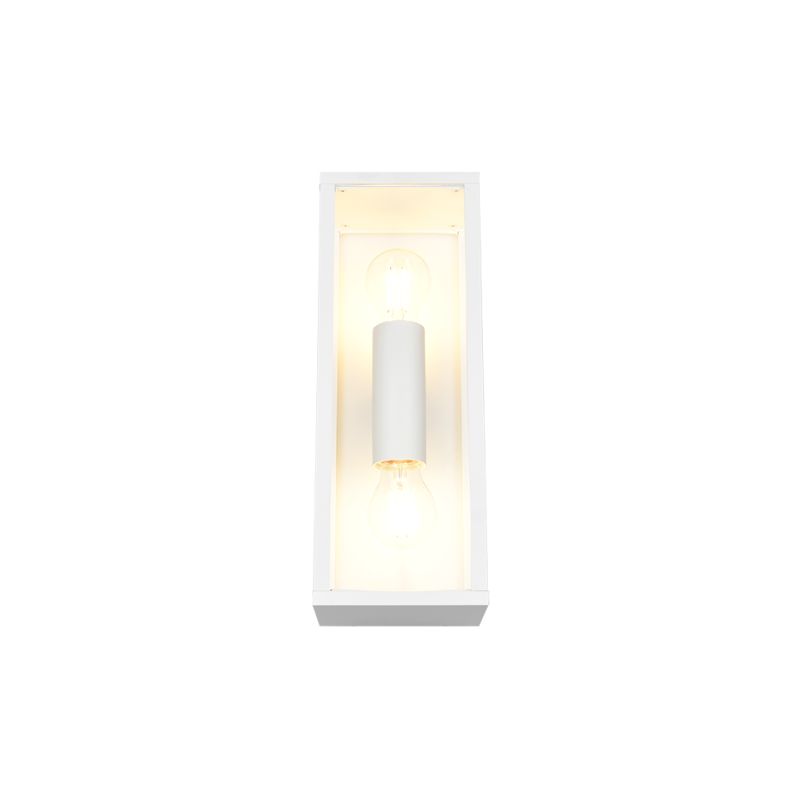 Trio-201860231 - Garonne - Matt White 2 Light Wall Lamp with Clear Glass