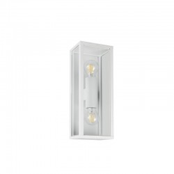 Garonne - Matt White 2 Light Wall Lamp with Clear Glass Garonne - Matt White 2 Light Wall Lamp with Clear Glass