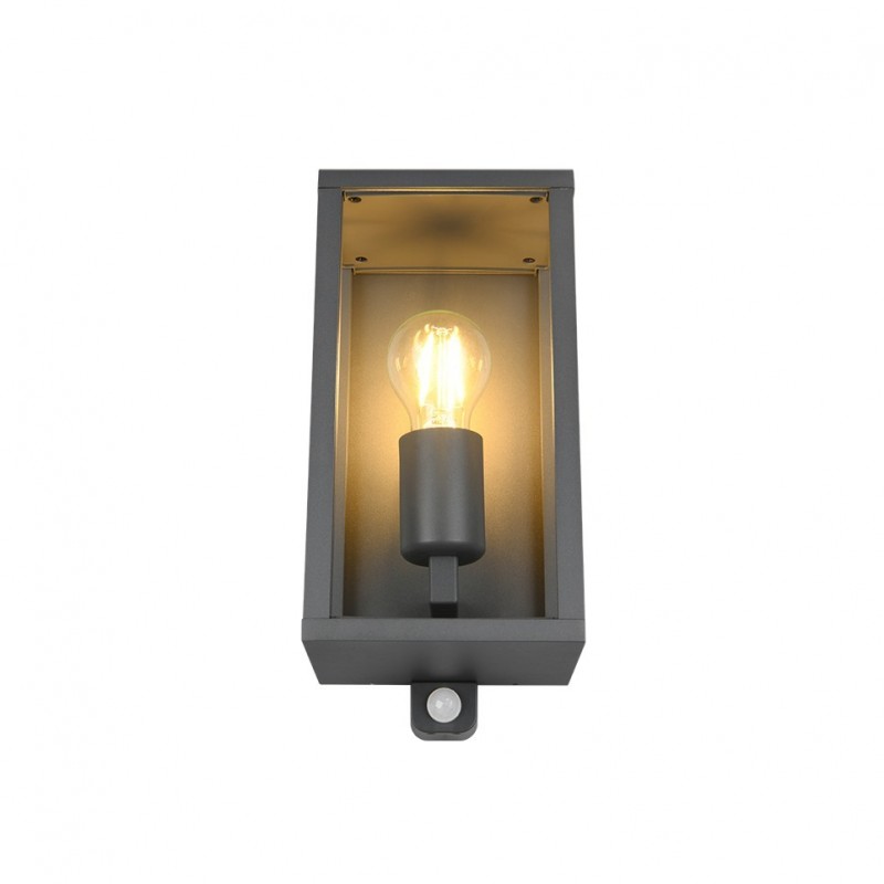 - Garonne - Anthracite PIR Wall Lamp with Clear Glass Trio-201869142 - Garonne - Anthracite PIR Wall Lamp with Clear Glass