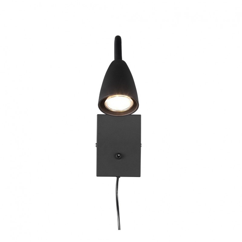 - Wanda - Matt Black Plug-in Wall Lamp Trio-202670132 - Wanda - Matt Black Plug-in Wall Lamp