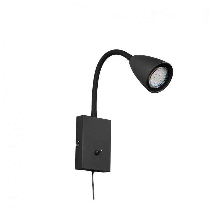 - Wanda - Matt Black Plug-in Wall Lamp Trio-202670132 - Wanda - Matt Black Plug-in Wall Lamp