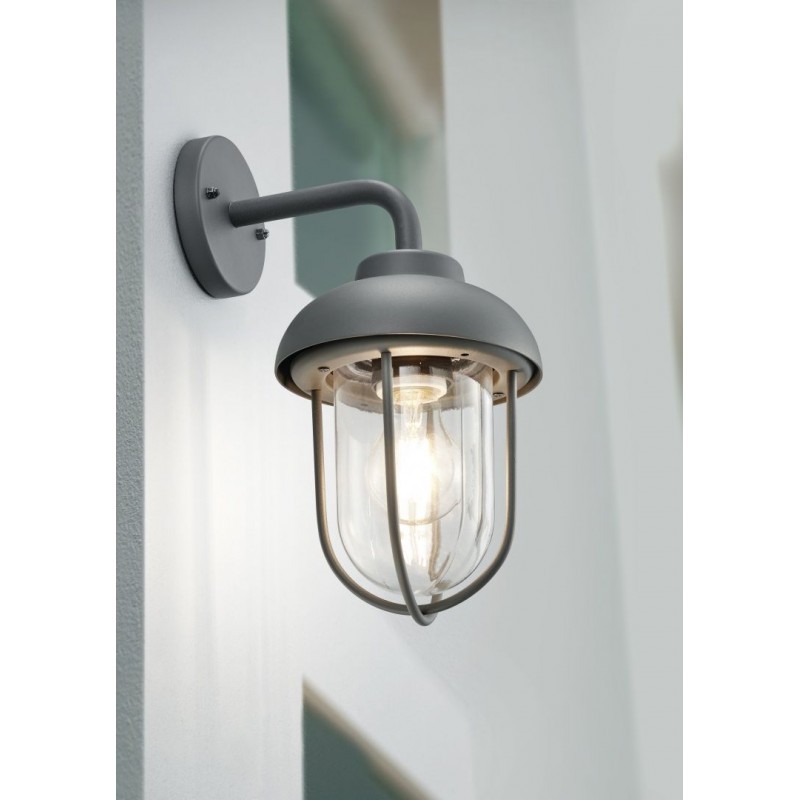 - Duero - Anthracite Wall Lamp with Clear Glass Diffuser Trio-202760142 - Duero - Anthracite Wall Lamp with Clear Glass Diffuser