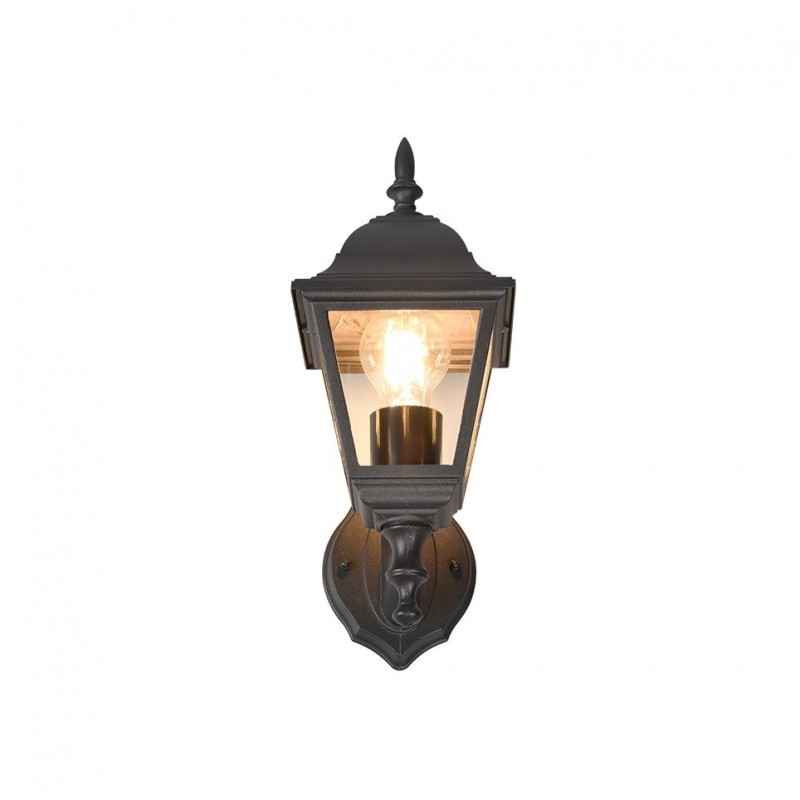 Trio-205760132 - Livenza - Traditional Matt Black Uplighter Wall Lamp