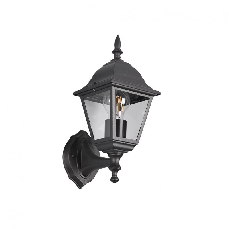 Trio-205760132 - Livenza - Traditional Matt Black Uplighter Wall Lamp