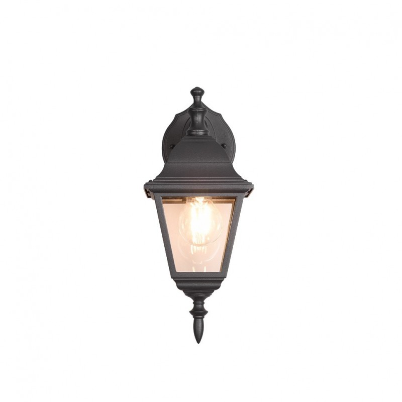 Outdoor - Livenza - Traditional Matt Black Downlighter Wall Lamp Trio-205767132 - Livenza - Traditional Matt Black Downlighter Wall Lamp