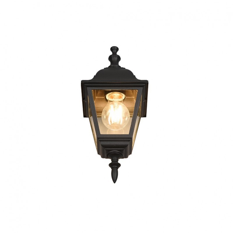 Outdoor - Livenza - Traditional Matt Black Downlighter Wall Lamp Trio-205767132 - Livenza - Traditional Matt Black Downlighter Wall Lamp
