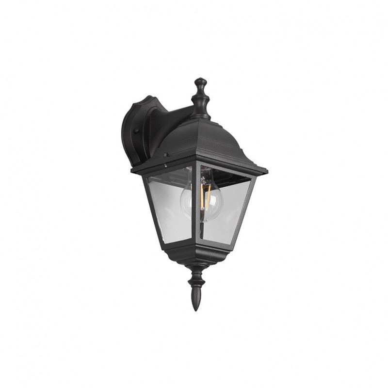 Outdoor - Livenza - Traditional Matt Black Downlighter Wall Lamp Trio-205767132 - Livenza - Traditional Matt Black Downlighter Wall Lamp