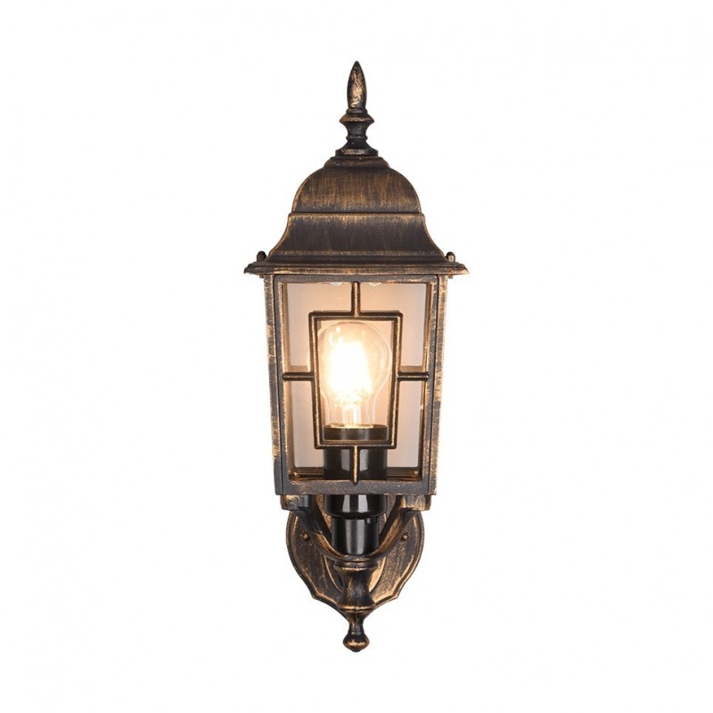 - Volturno - Black & Gold Wall Lamp with Clear Diffuser Trio-205960128 - Volturno - Black & Gold Wall Lamp with Clear Diffuser