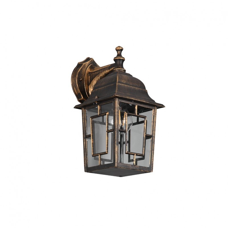- Volturno - Black & Gold Wall Lamp with Clear Diffuser Trio-205967128 - Volturno - Black & Gold Wall Lamp with Clear Diffuser