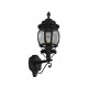 - Elvo - Traditional Black Uplighter Wall Lamp with Clear Glass Trio-206967132 - Elvo - Traditional Black Uplighter Wall Lamp with Clear Glass