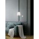 - Lyon - Matt Nickel Wall Lamp with White Shade Trio-209100107 - Lyon - Matt Nickel Wall Lamp with White Shade