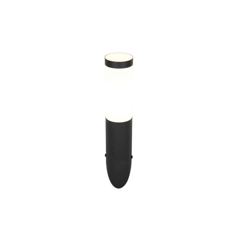 - Trioto - Matt Black Wall Lamp with White Diffuser Trio-209760132 - Trioto - Matt Black Wall Lamp with White Diffuser
