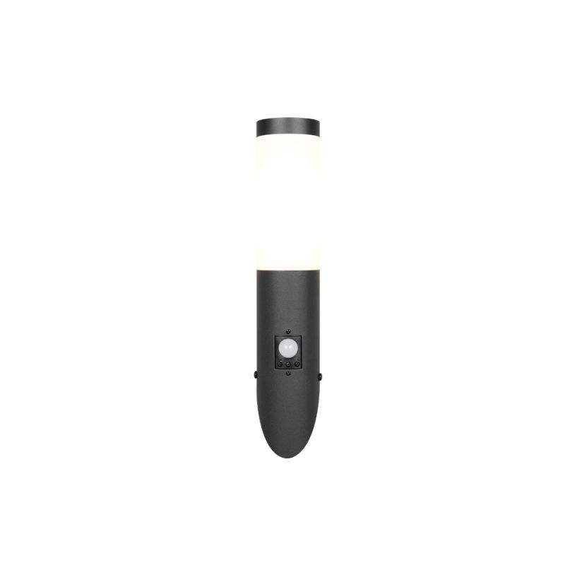 - Trioto - Matt Black PIR Wall Lamp with White Diffuser Trio-209769132 - Trioto - Matt Black PIR Wall Lamp with White Diffuser